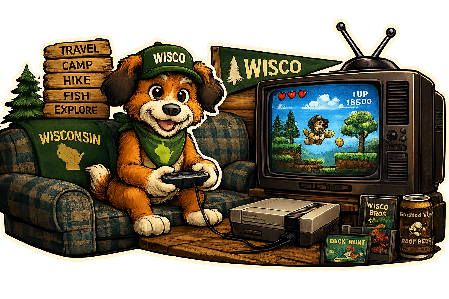 Wisco playing video games - Wistrade Arcade